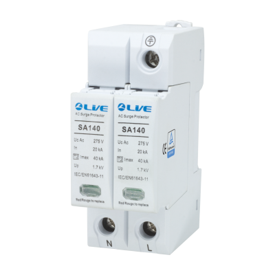 Live Electrical 2 Pole 20kA/40kA Type 2 Surge Protective Device SPD SA240