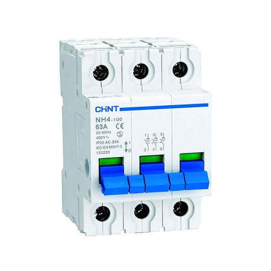 Chint NH4 Series 100A 3 Pole Isolator NH4-80308