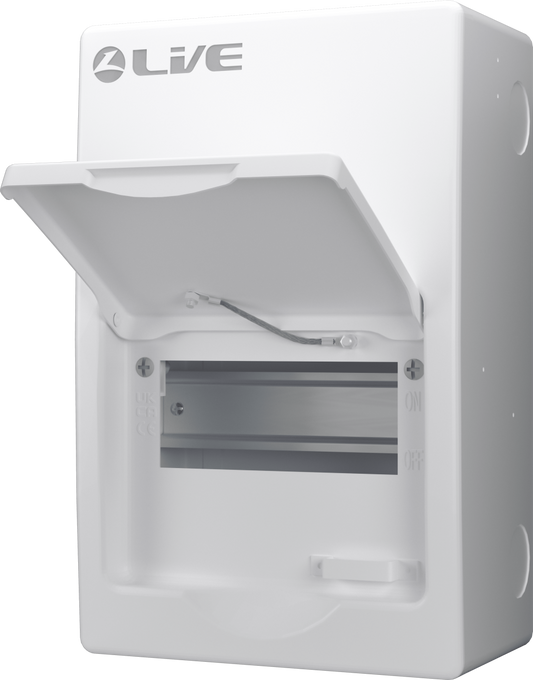 Live Electrical 6 Way Metal Consumer Unit Enclosure LSMC06