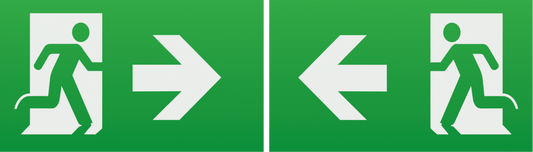 Knightsbridge Arrow Left/Right Legend for EMEXIT / EMLREC / EMLSUS / EMXST (Kit of 2) EMEXITLR