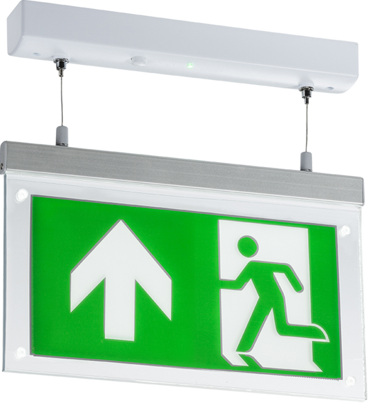 Knightsbridge 2W LED Suspended Double-Sided Emergency Exit Sign EMLSUSL