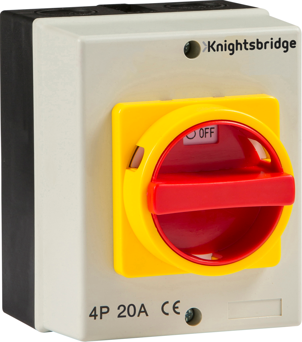 Knightsbridge IP65 20A 4 Pole Rotary Isolator IN0025