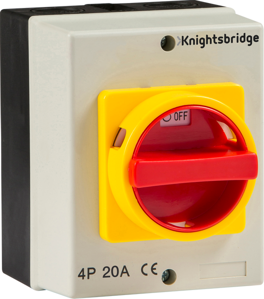 Knightsbridge IP65 20A 4 Pole Rotary Isolator IN0025