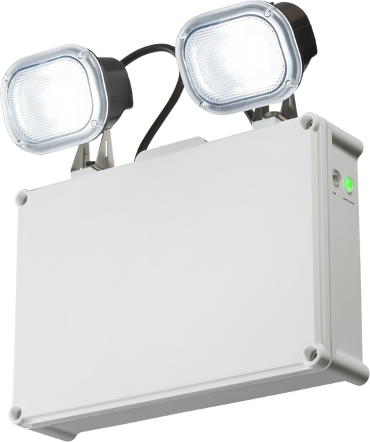 Knightsbridge IP65 2 x 3W LED Twin Emergency Spotlight EMTWINLIP