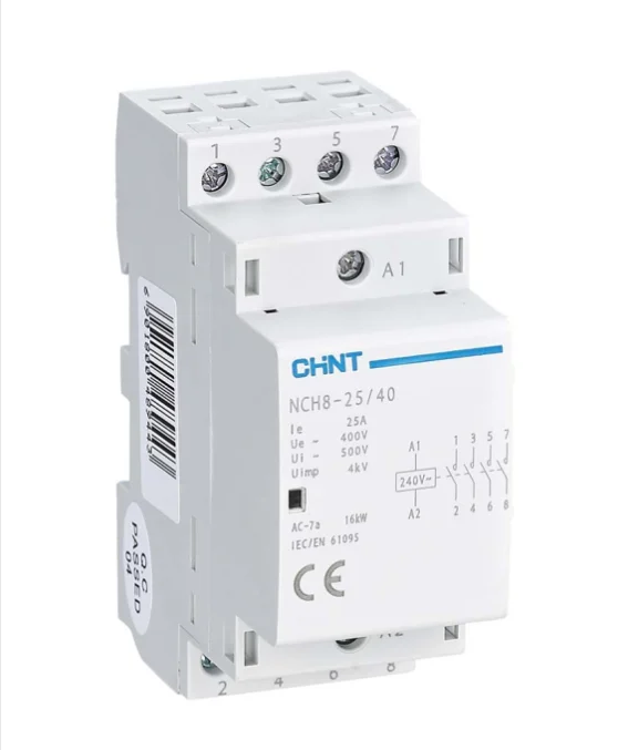 Chint 25A 230V 4 Pole 4 N/O Modular Contactor NCH8-25-40-230V