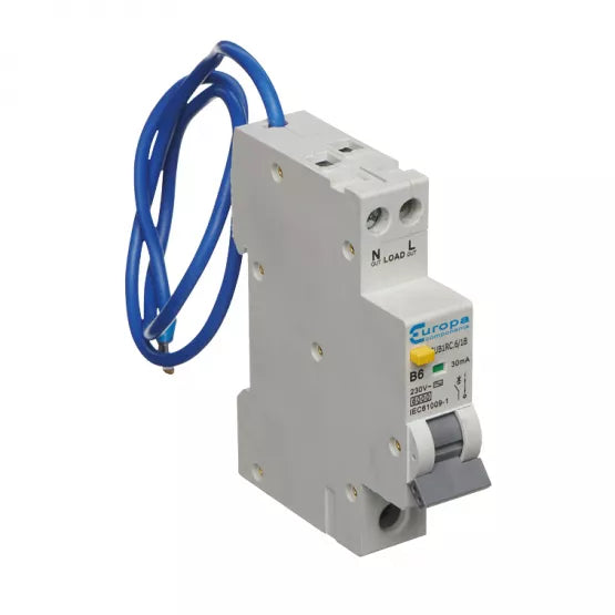 Europa 20A 1 Pole Compact 6kA C Curve Type A RCBO EUB1RC.20/1CL