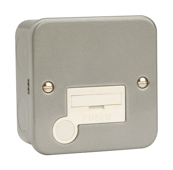 Click Essentials 13A Fused Connection Spur Unit with Optional Flex Outlet Metal Clad CL050