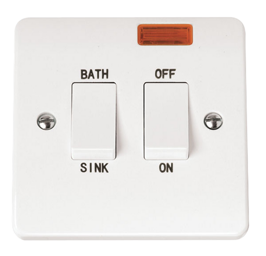 Click Mode 20A DP Sink Bath Switch with Neon CMA024