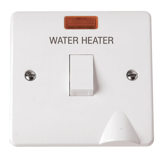 Click Mode 20A DP Water Heater Switch with Neon & Flex Outlet CMA046