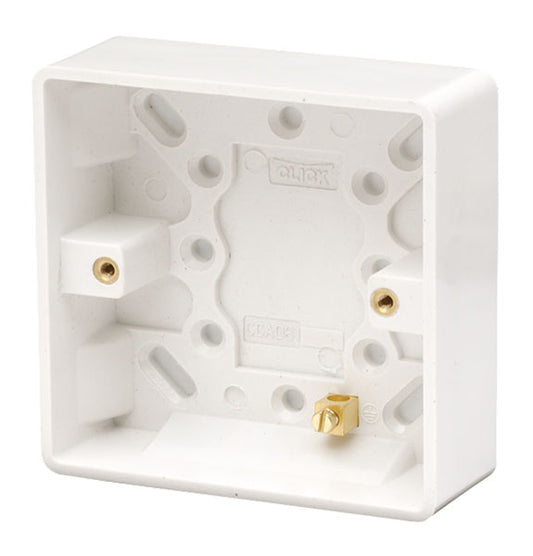 Click Mode 1 Gang 25mm Pattress Back Box CMA081