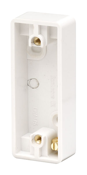 Click Mode 1 Gang Architrave Pattress Back Box with Earth Terminal CMA175