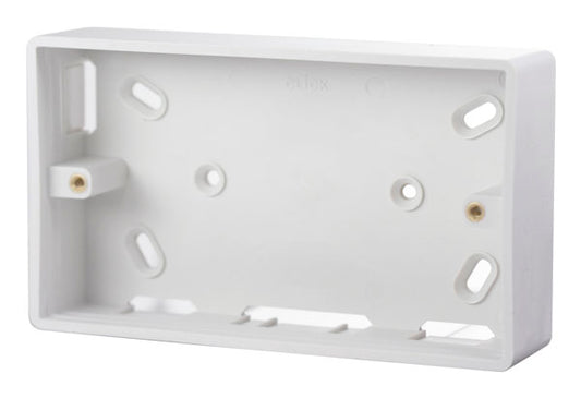 Click Mode 2 Gang 29mm Trunking Knock Out PVC Back Box CMA235