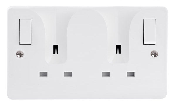 Click Mode 13A 2 Gang DP Switched Locating Plug Socket Outlet CMA736