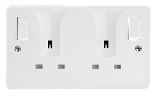 Click Mode 13A 2 Gang DP Switched Locating Plug Socket Outlet CMA736