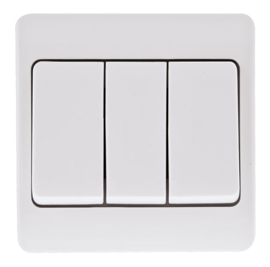 Click Mode 10AX 3 Gang 2 Way Wide Rocker Switch CMA813