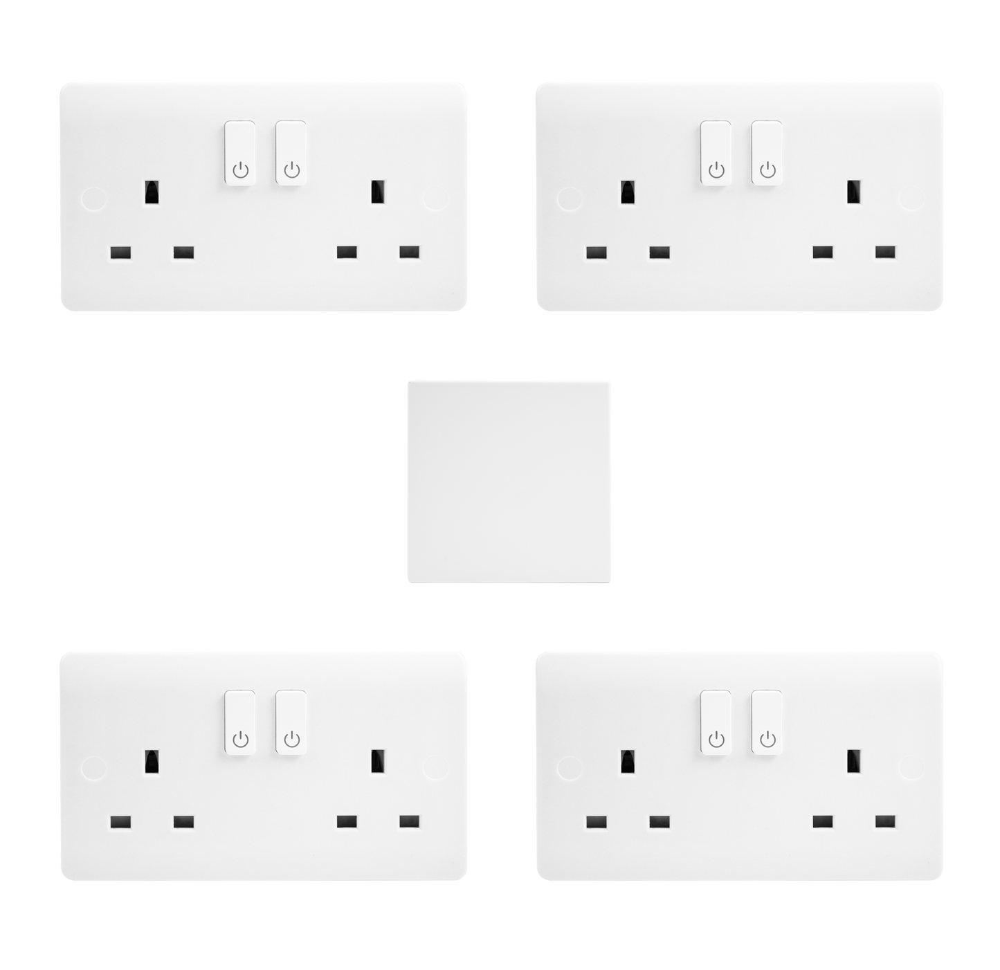 Click Smart Plus Mode 13A 2 Gang Zigbee Switched Socket x 4 + Hub Kit CSK002