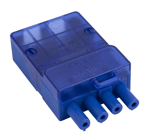 Click Flow 250V 20A 4 Pin Female Connector (Push Fit) CT205F