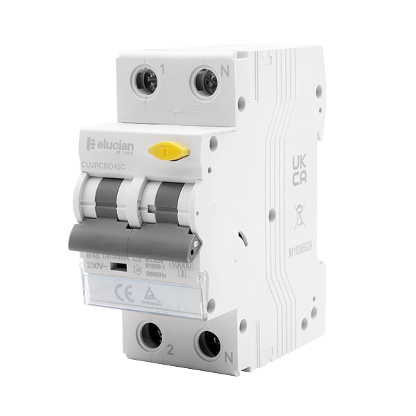 Click Elucian 45A 30mA Type A 2 Pole 6kA C Curve RCBO CU2RCBO45C