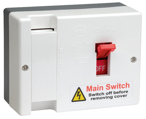 Click Essentials 80A (100A Max) Fused Main Switch DB750