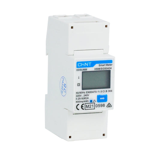 Chint Single Phase 80A 230V 2 Modular Modbus Smart Meter DDSU666-230V-5/80A