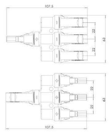 T3 Branch Solar Connector DSMCT3