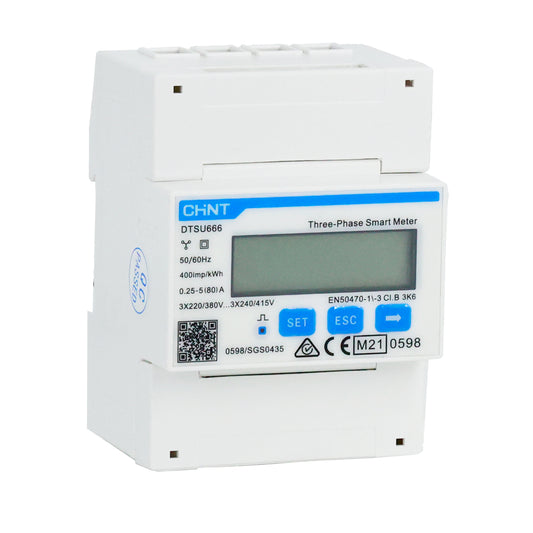 Chint Three Phase 80A 400V Modular Modbus Smart Meter DTSU666-230V/400V-5/80A