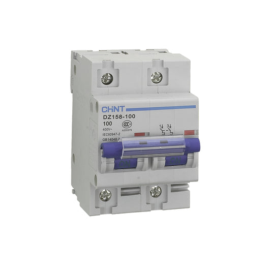 Chint DZ158 Series 63A 2 Pole 10kA High Current MCB DZ158-2-63