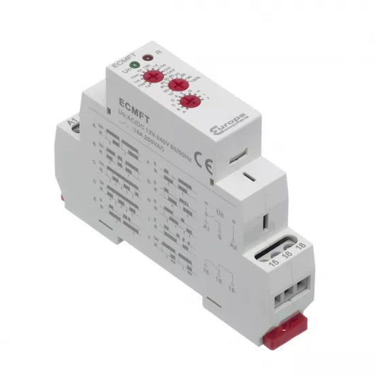 Europa 12-230V AC/DC 16A 0.1 Secs - 10 Days Multi Function Timer ECMFT