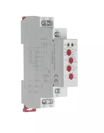 Europa 10A Adjustable Phase Loss / Sequence Under & Over Voltage Phase Failure Relay ECPF05