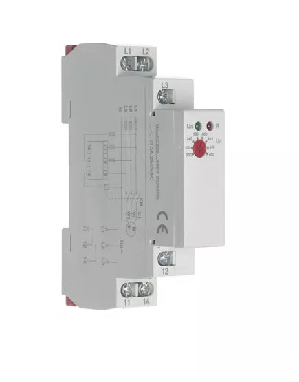 Europa 10A Over / Under Voltage Phase Failure Relay ECPF08