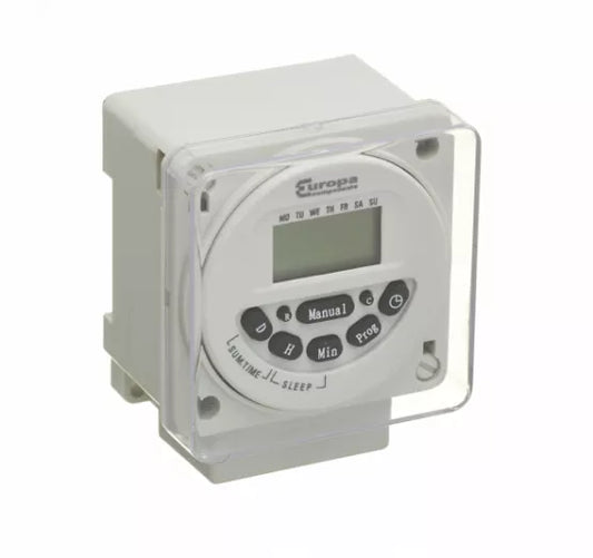 Europa 230V 7 Day Digital Timer 1 Channel Panel or Din Rail Mounted ET1624HDPM