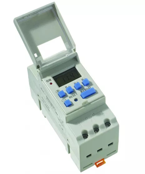 Europa 230V 16A AC 7 Day 24 Hour Digital Time Clock 1 Channel Din Rail Mounted ET167DYD