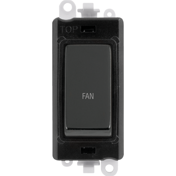 Click Gird Pro 20AX DP FAN Black Insert Switch Module GM2018BKxx-FN