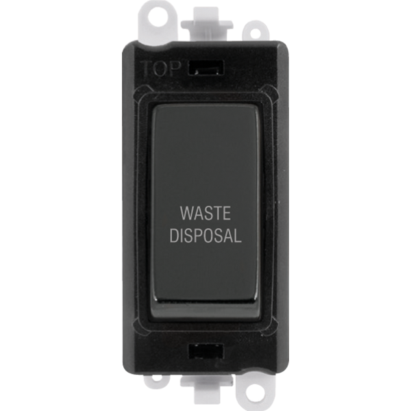 Click Gird Pro 20AX DP WASTE DISPOSAL Black Insert Switch Module GM2018BKxx-WD