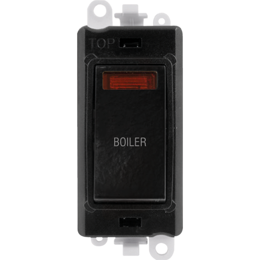 Click Gird Pro 20AX DP BOILER Black Insert Switch Module with Neon GM2018NBKxx-BL