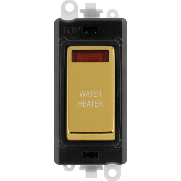 Click Gird Pro 20AX DP WATER HEATER Black Insert Switch Module with Neon GM2018NBKxx-WH