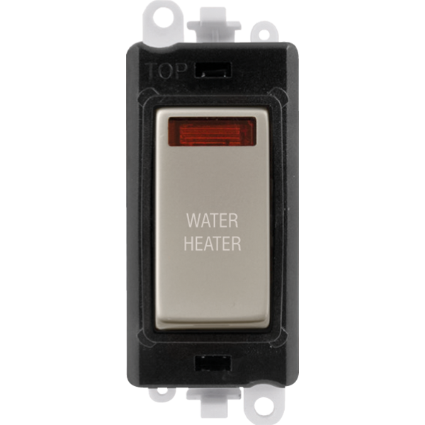 Click Gird Pro 20AX DP WATER HEATER Black Insert Switch Module with Neon GM2018NBKxx-WH