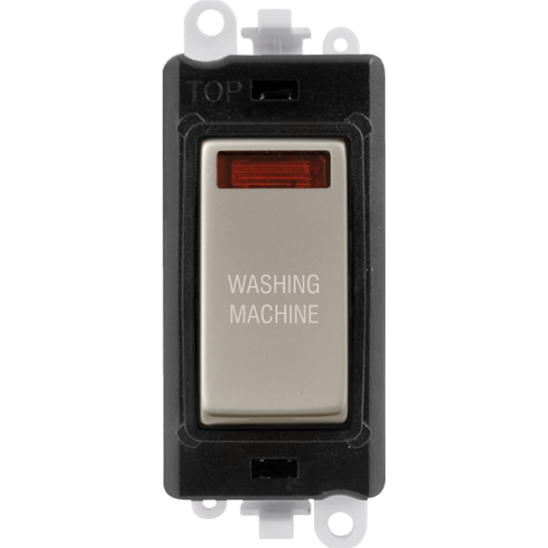 Click Gird Pro 20AX DP WASHING MACHINE Black Insert Switch Module with Neon GM2018NBKxx-WM