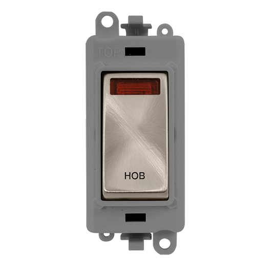 Click Gird Pro 20AX DP HOB Grey Insert Switch Module with Neon GM2018NGYxx-HB
