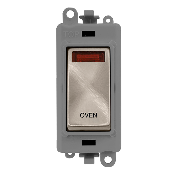 Click Gird Pro 20AX DP OVEN Grey Insert Switch Module with Neon GM2018NGYxx-OV