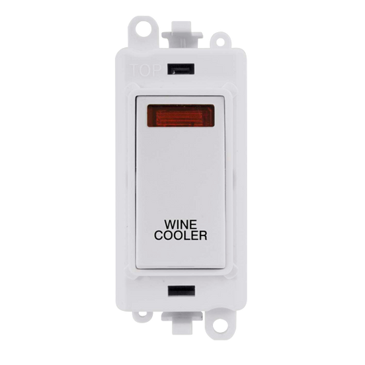 Click Gird Pro 20AX DP WINE COOLER White Insert Switch Module with Neon GM2018NPWxx-WC