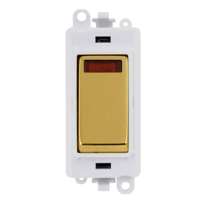 Click Gird Pro 20AX DP White Insert Switch Module with Neon GM2018NPWxx