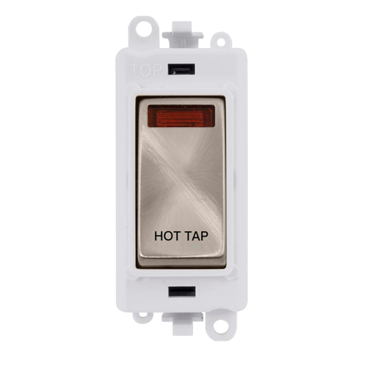 Click Gird Pro 20AX DP HOT TAP White Insert Switch Module with Neon GM2018NPWxx-HT
