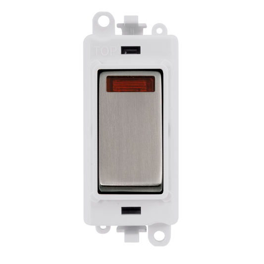 Click Gird Pro 20AX DP White Insert Switch Module with Neon GM2018NPWxx