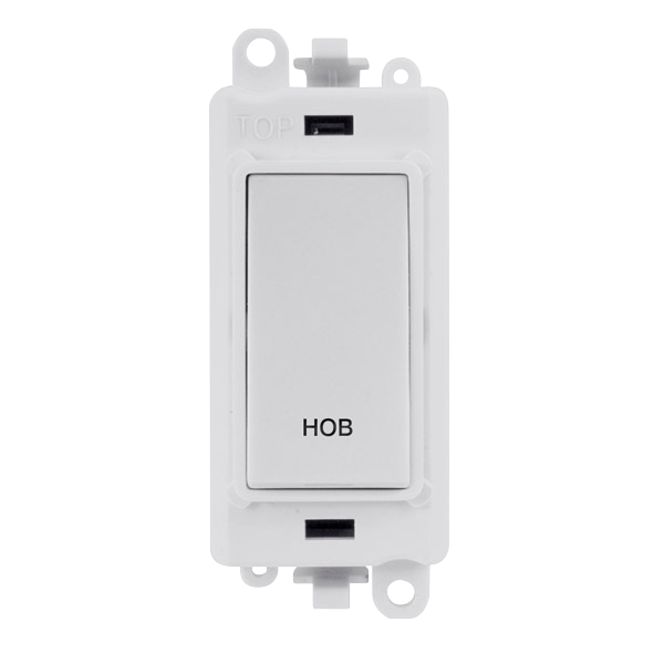 Click Gird Pro 20AX DP HOB White Insert Switch Module GM2018PWxx-HB