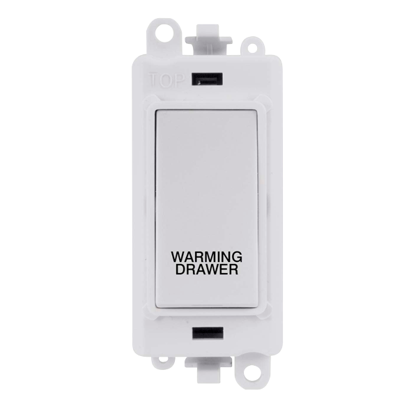 Click Gird Pro 20AX DP WARMING DRAWER White Insert Switch Module GM2018PWxx-WDR