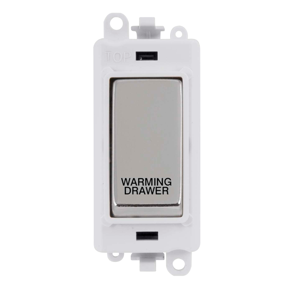 Click Gird Pro 20AX DP WARMING DRAWER White Insert Switch Module GM2018PWxx-WDR