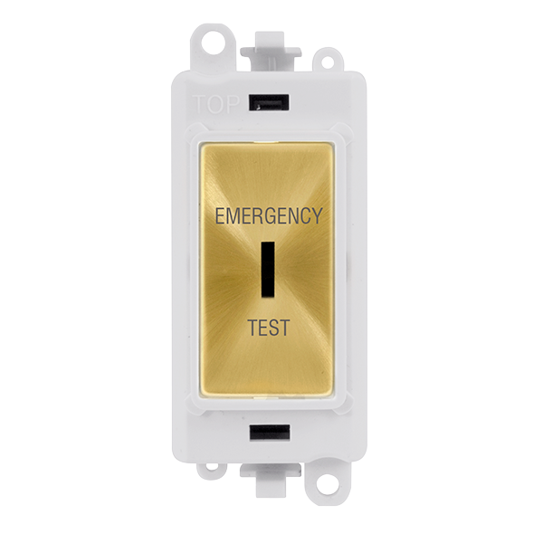 Click Gird Pro 20AX DP EMERGENCY TEST Keyswitch White Insert Switch Module GM2046PWxxET