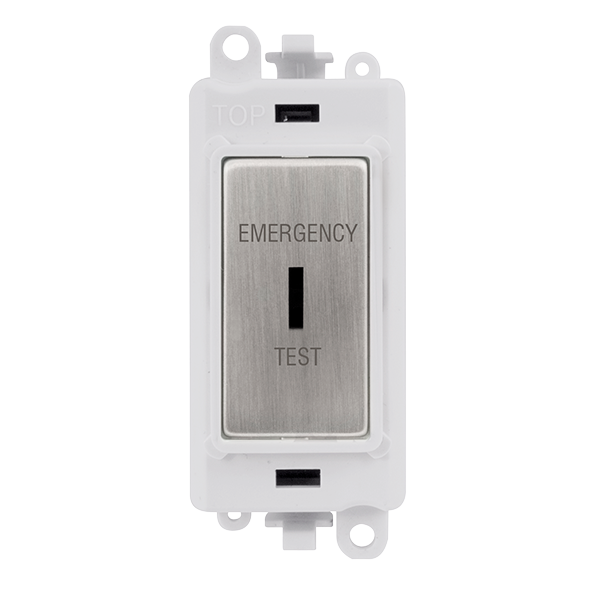 Click Gird Pro 20AX DP EMERGENCY TEST Keyswitch White Insert Switch Module GM2046PWxxET