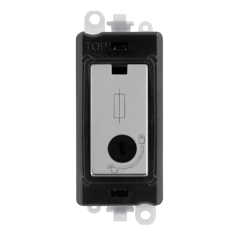 Click Gird Pro 13A Fused Lockable Black Insert Module GM2047-LBKxx